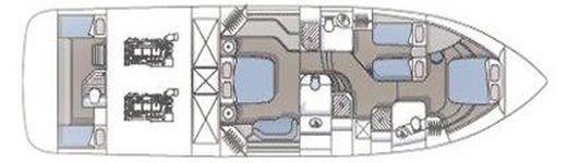 Схема палубы SUNSEEKER 64 - фотография 3